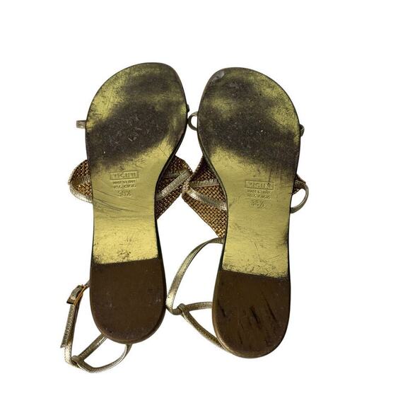 Giuseppe Zanotti Spipiott Flat Sandal Swarovski Crystal Gold Size 8.5 (38.5) - Picture 7 of 9